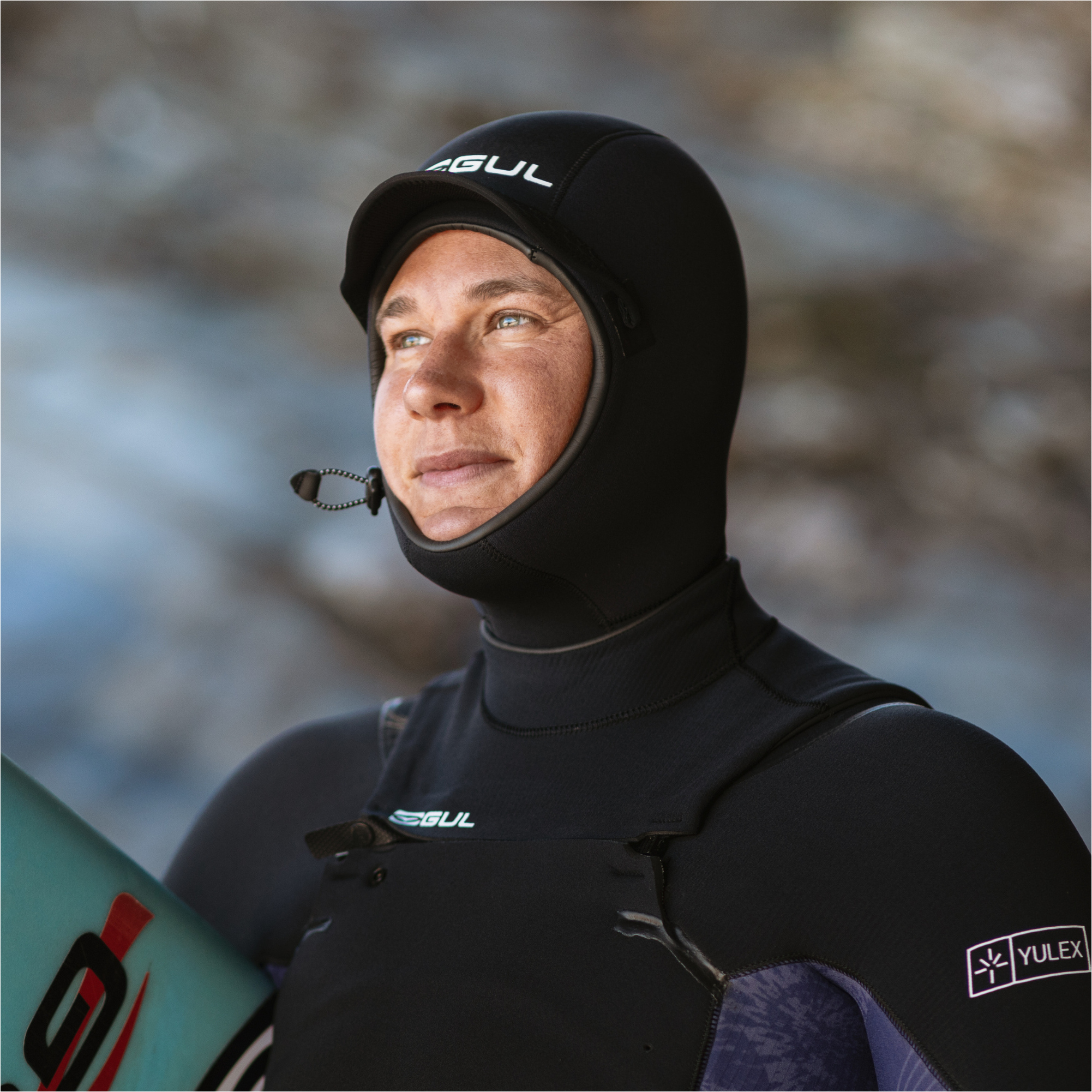 2025 Gul Womens Yulex Flexor 5/4mm Chest Zip Wetsuit FX1227-BKTB - Black / Tiebird